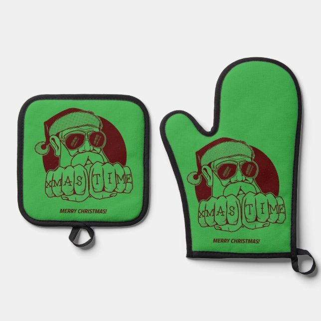 Xmas Time Potholder Set (Vorderseite)