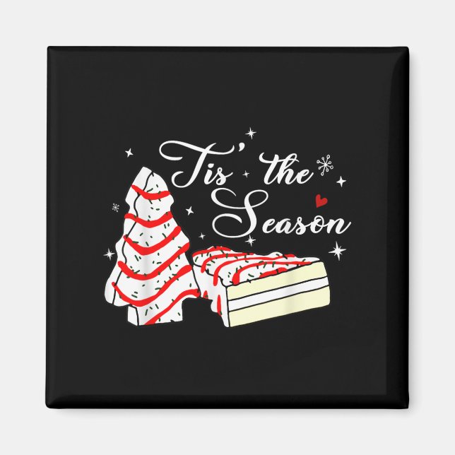 Xmas Tis' The Season Christmas Tree Cakes Debbie B Magnet (Vorne)