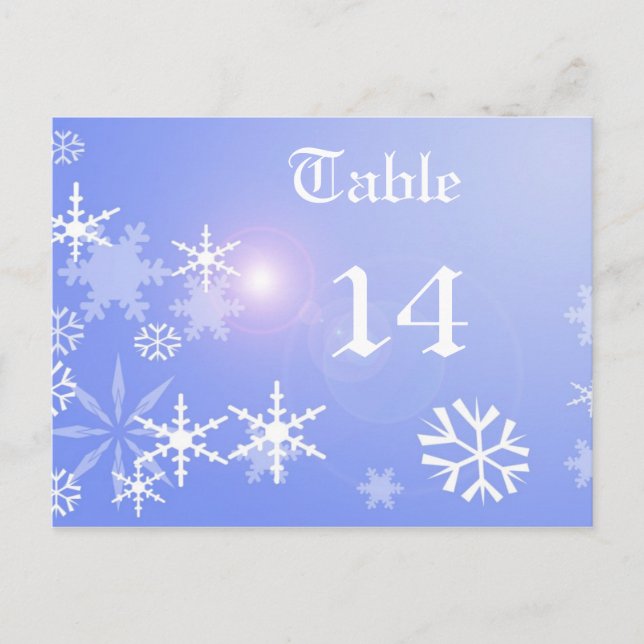 Xmas-Tischnummer Postkarte (Vorderseite)
