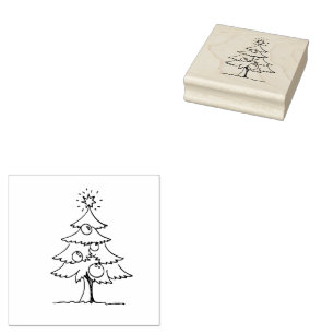 Xmas Tree Gummistempel