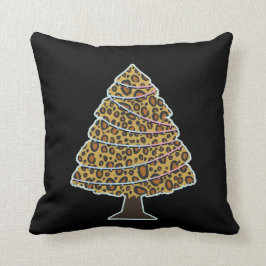 Xmas Tree Leopard Spots Funny Christmas Geschenk Kissen