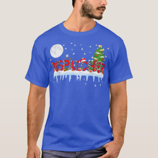 Xmas Tree Light Leopard Weihnachtsmannmütze Reind T-Shirt