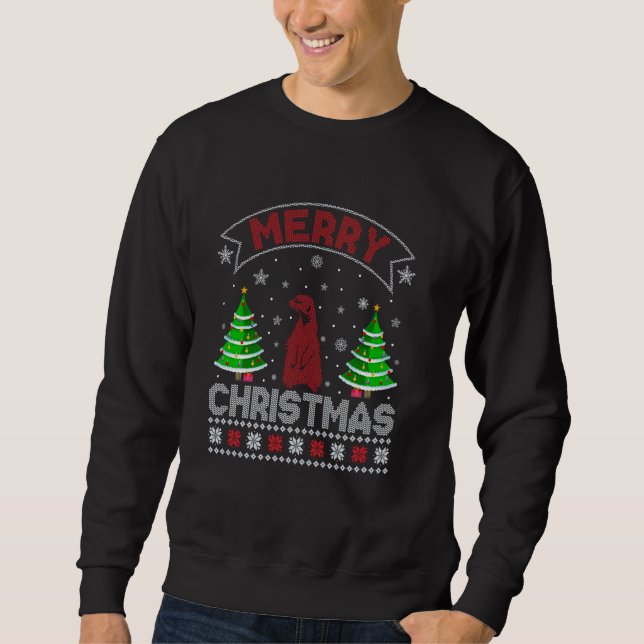 Xmas Tree Lighting Men Meerkat Ugly Christma Sweatshirt (Vorderseite)