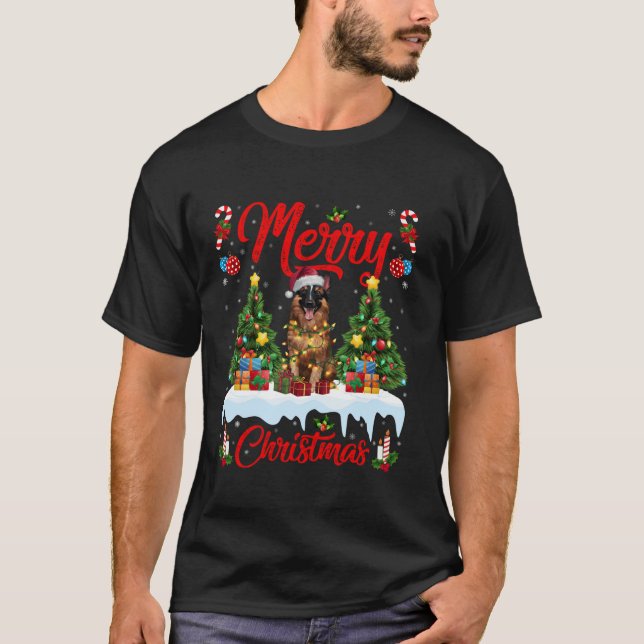 Xmas Tree Lighting Weihnachtsmannmütze Belgische T T-Shirt (Vorderseite)