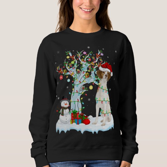 Xmas Tree Lighting Weihnachtsmannmütze Brittany Sp Sweatshirt (Vorderseite)