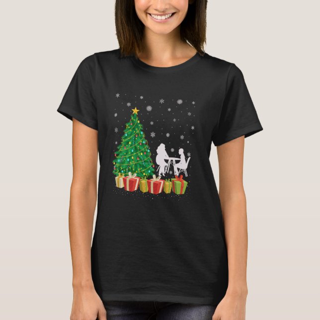 Xmas Tree Lighting Weihnachtsmannmütze School Psyc T-Shirt (Vorderseite)