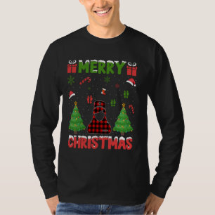 Xmas Tree Red Buffalo Kariert OB Nurse Ugly Christ T-Shirt