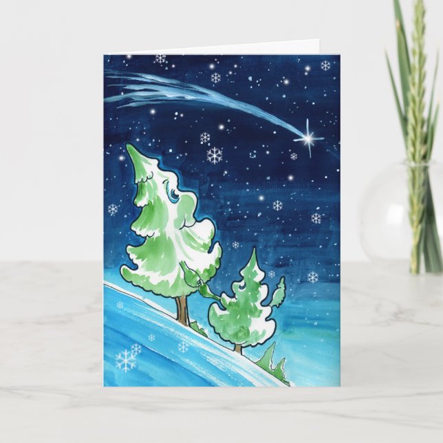 Xmas Trees Feiertagskarte (Vorderseite)