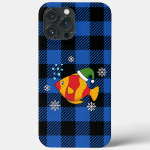Xmas Tropischer Cartoon auf Blue Buffalo Muster Case-Mate iPhone Hülle