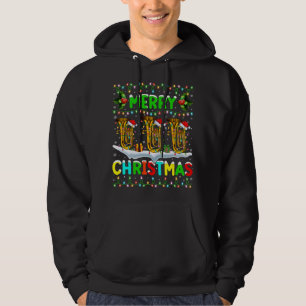 Xmas Tuba Lighting Weihnachtsmannmütze Frohe Weihn Hoodie