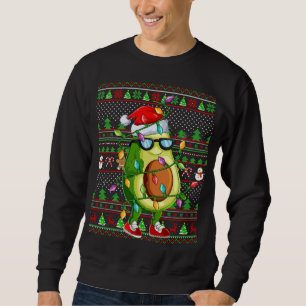 Xmas Ugly Sweater Style Lighting Avocado Weihnacht Sweatshirt