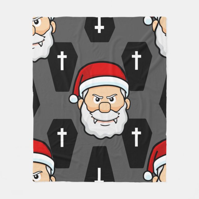 Xmas vampire santa claus särge fleecedecke (Vorderseite)