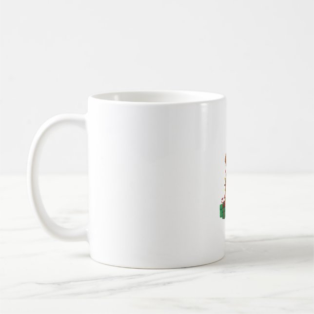Xmas Weihnachtsmannmütze Flatbeschichteter Retriev Kaffeetasse (Links)