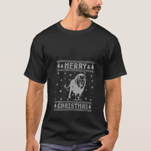 Xmas Weihnachtsmannmütze Löwe Design Funny Ugguswe T-Shirt