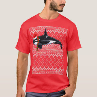 Xmas Weihnachtsmannmütze Orca Killer Whale Ugly We T-Shirt