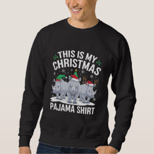 Xmas Weihnachtsmannmütze Reindeer Rhino Christmas Sweatshirt