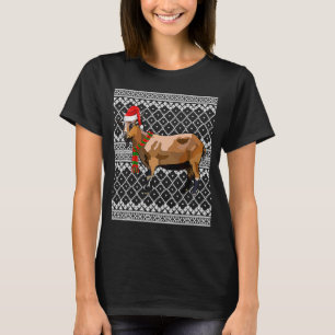Xmas Weihnachtsmannmütze Ziegenfarm Tierart Uganda T-Shirt