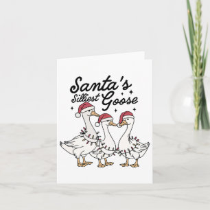 Xmas Weihnachtsmann's Silmost Goose Light Adult Hu Karte