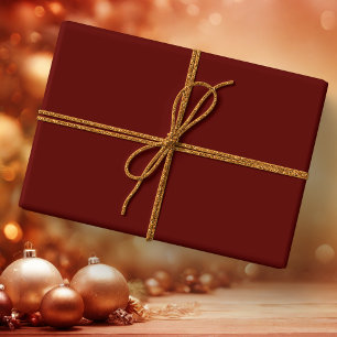 Xmas Wine Solid Color Geschenkpapier