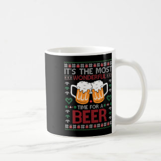Xmas Wonderful Time For A Beer Ugly Christmas S  Kaffeetasse