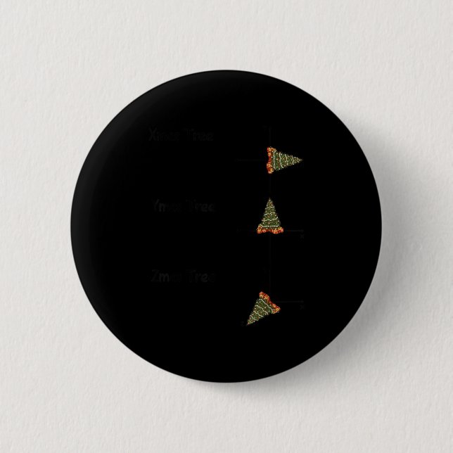 Xmas Ymas Zmas Tree Math Nerd Christmas  Button (Vorderseite)