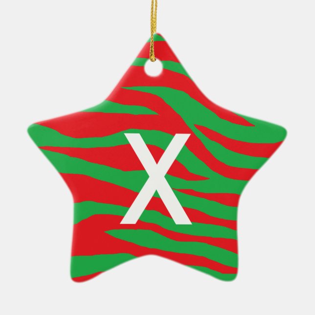 Xmas Zebra Keramik Ornament (Vorne)