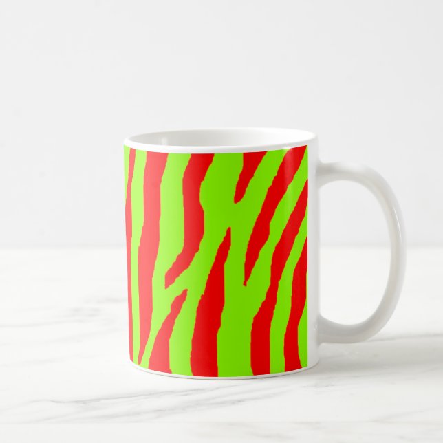 Xmas Zebra Red & Green Kaffeetasse (Rechts)