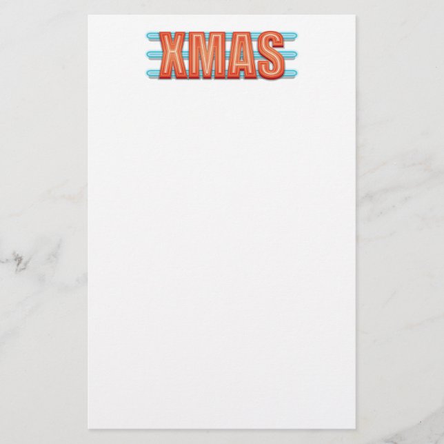 XMAS-Zeichen Briefpapier (Vorderseite)