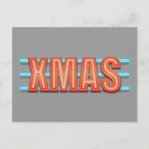 XMAS-Zeichen Feiertagspostkarte