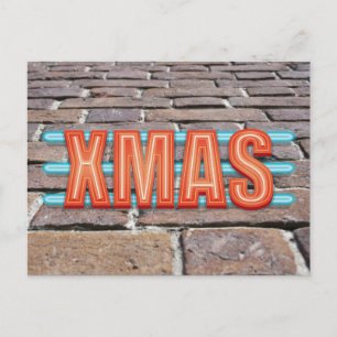 XMAS-Zeichen Feiertagspostkarte