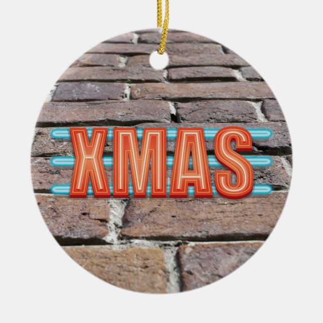 XMAS-Zeichen Keramik Ornament (Vorne)