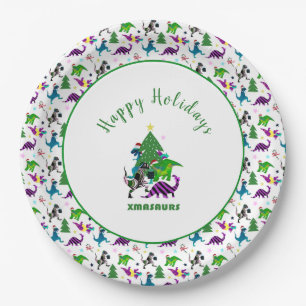 Xmasaurs Pappteller