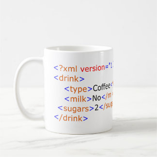 XML-Programmier-Kaffee-Tasse Tasse