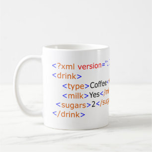 XML Programmierungskaffee-Tasse Tasse