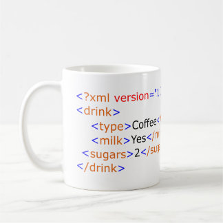 XML Programmierungskaffee-Tasse Tasse