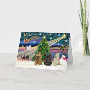 Xms Magic-3Cockers-blass Feiertagskarte