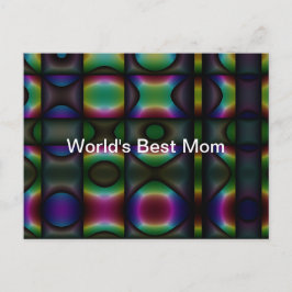 XO Abstrakte digitale Kunst, die beste Mama der We Postkarte