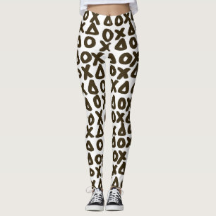 XO geometrischer Marker-Muster Leggings