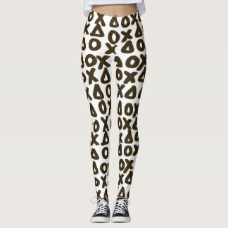 XO geometrischer Marker-Muster Leggings