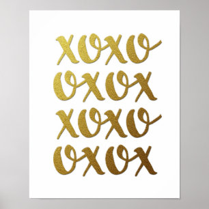 Xo-Gold-Typografie-Plakatdruck Poster