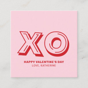 XO Happy valentine's Day rosa modernen Brauch Begleitkarte