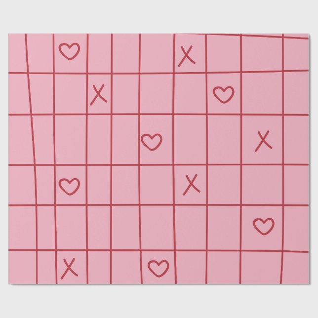 XO-Herzen Geschenkpapier (Flach)