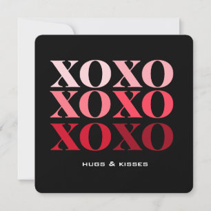 XO Hugs & Kisses, Valentinstag Holiday Card Feiertagskarte