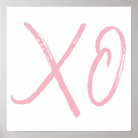XO-Liebe und Hugs Pink Script