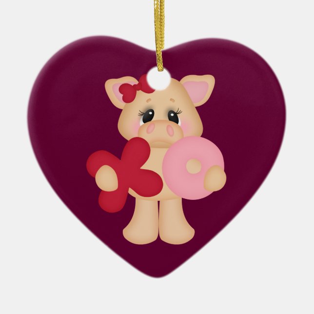 XO Piggy Keramikornament (Vorne)