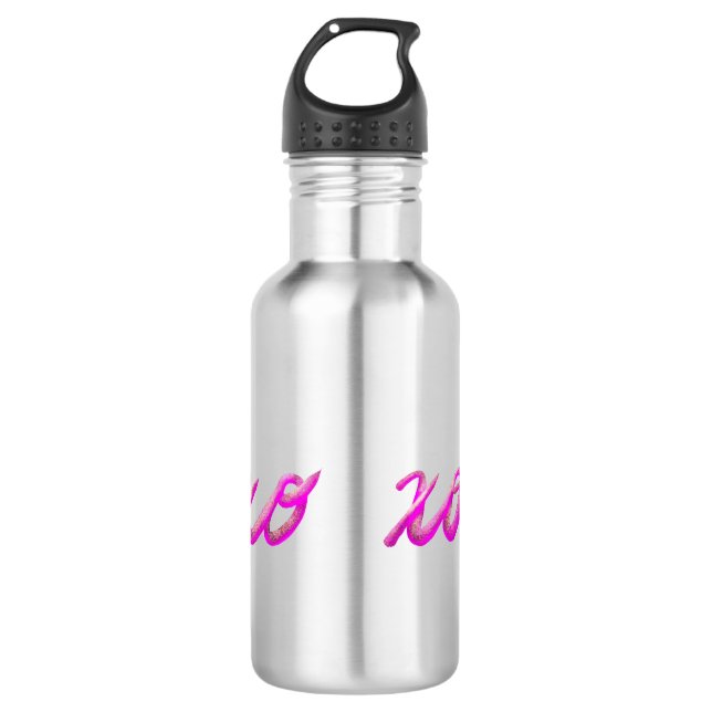 Xo-pink Edelstahlflasche (Vorderseite)
