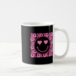 Xo Pink Smile Face Herz Augen Groovy Herz Valenti Kaffeetasse