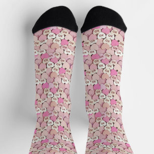 XO Romantisches Herz Muster Valentinstag Jubiläum Socken