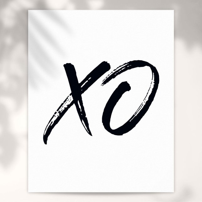 XO-Script-Liebe und -Fehler Poster (Modern Script XO Script Love and Hugs Poster)