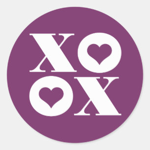 Xo-Valentin-Kreisaufkleber Runder Aufkleber